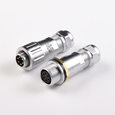 C12六芯对接直插金属防水连接器