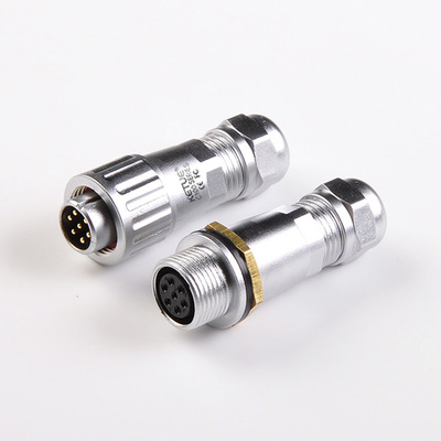 C12七芯对接直插金属防水连接器