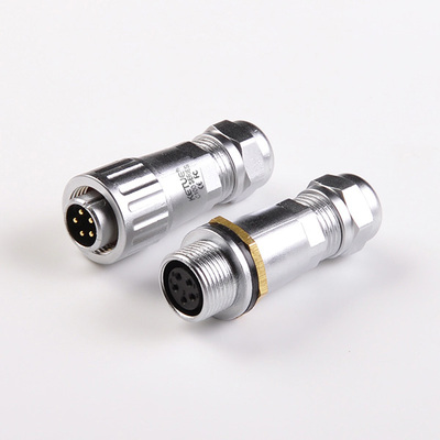 C12五芯对接直插金属防水连接器