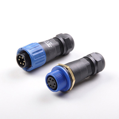 C12六芯对接直插防水连接器