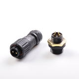 C12两芯面板固定防水连接器