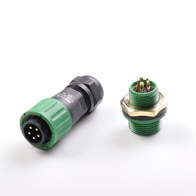 C12五芯面板固定防水连接器