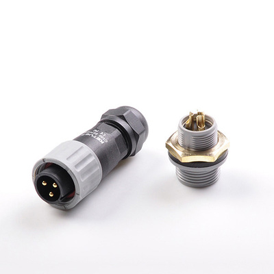 C12三芯面板固定防水连接器