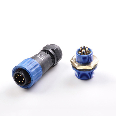 C12六芯面板固定防水连接器